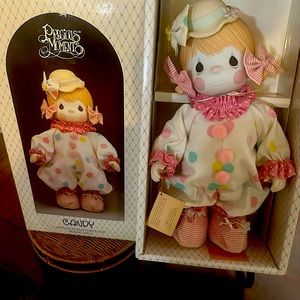 VTG Precious Moments Candy Porcelain Bisque Clown Doll
